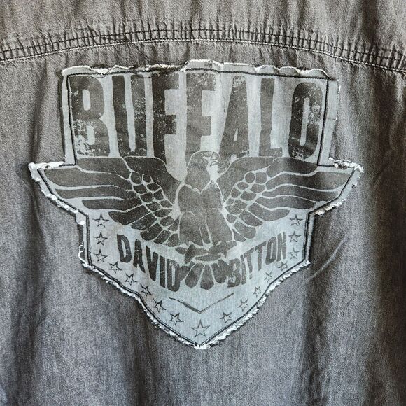 Buffalo David Bitton Short Sleeve Button Down Pocket Shirt Men's XL Gray 0879 - Picture 12 of 12